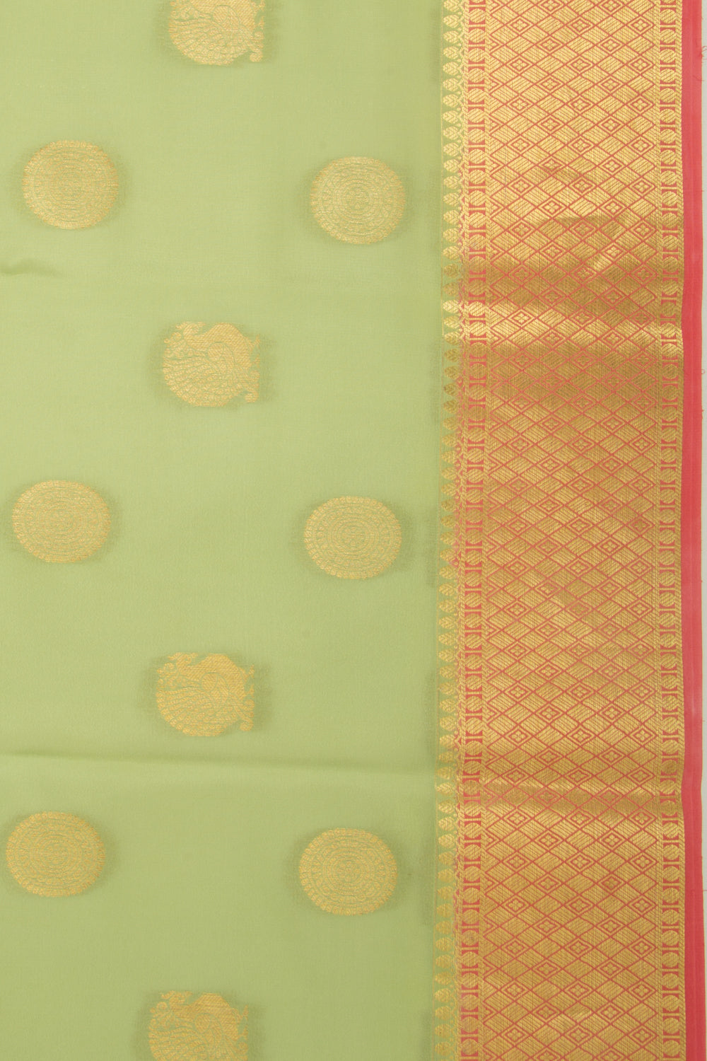 Binny Silk Butta Pastel Green Saree