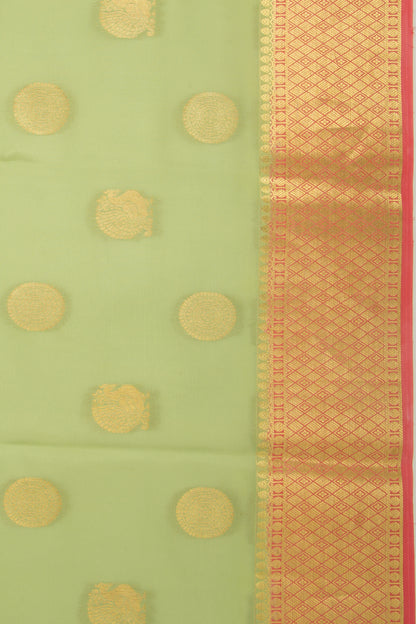 Binny Silk Butta Pastel Green Saree
