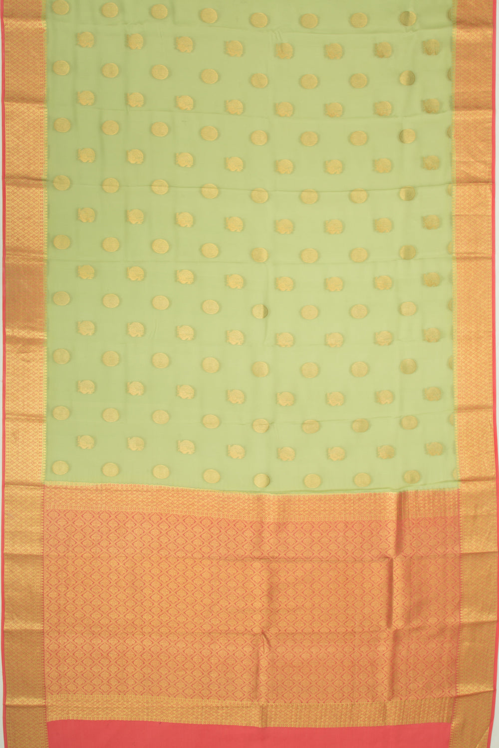 Binny Silk Butta Pastel Green Saree