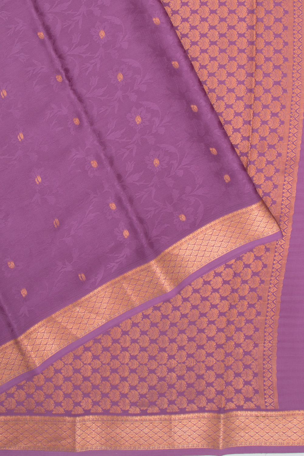 Binny Silk Jacquard And Butta Lilac Saree
