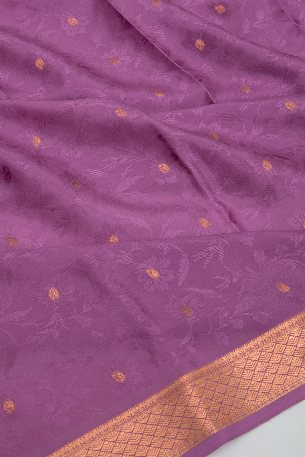 Binny Silk Jacquard And Butta Lilac Saree