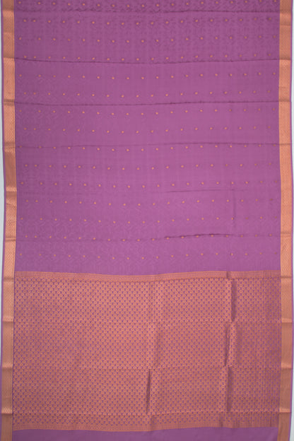 Binny Silk Jacquard And Butta Lilac Saree