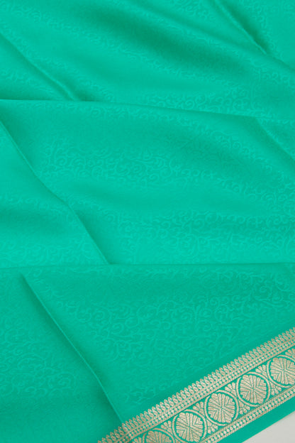 Binny Silk Jacquard Sea Green Saree