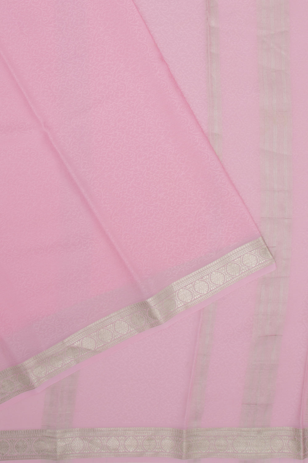 Binny Silk Jacquard Baby Pink Saree