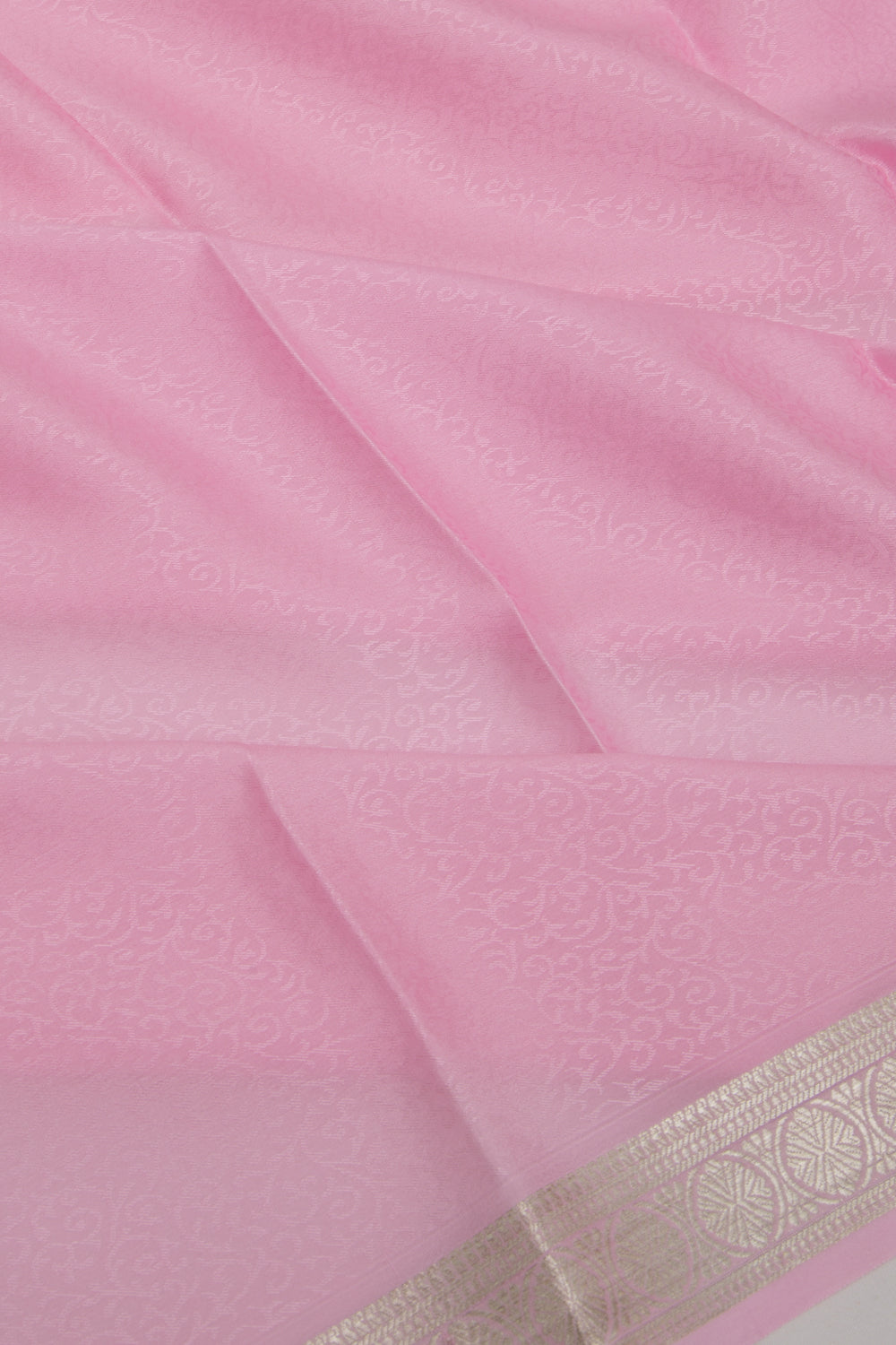 Binny Silk Jacquard Baby Pink Saree