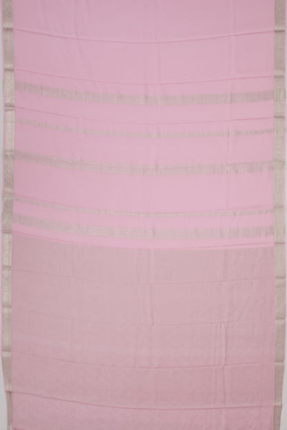 Binny Silk Jacquard Baby Pink Saree