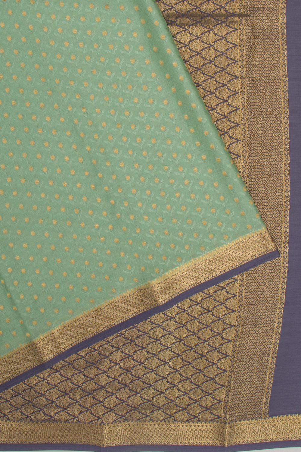 Binny Silk Jacquard And Butta Pastel Green Saree