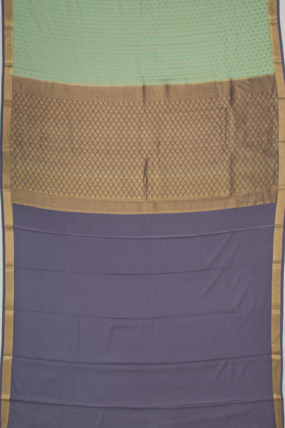 Binny Silk Jacquard And Butta Pastel Green Saree