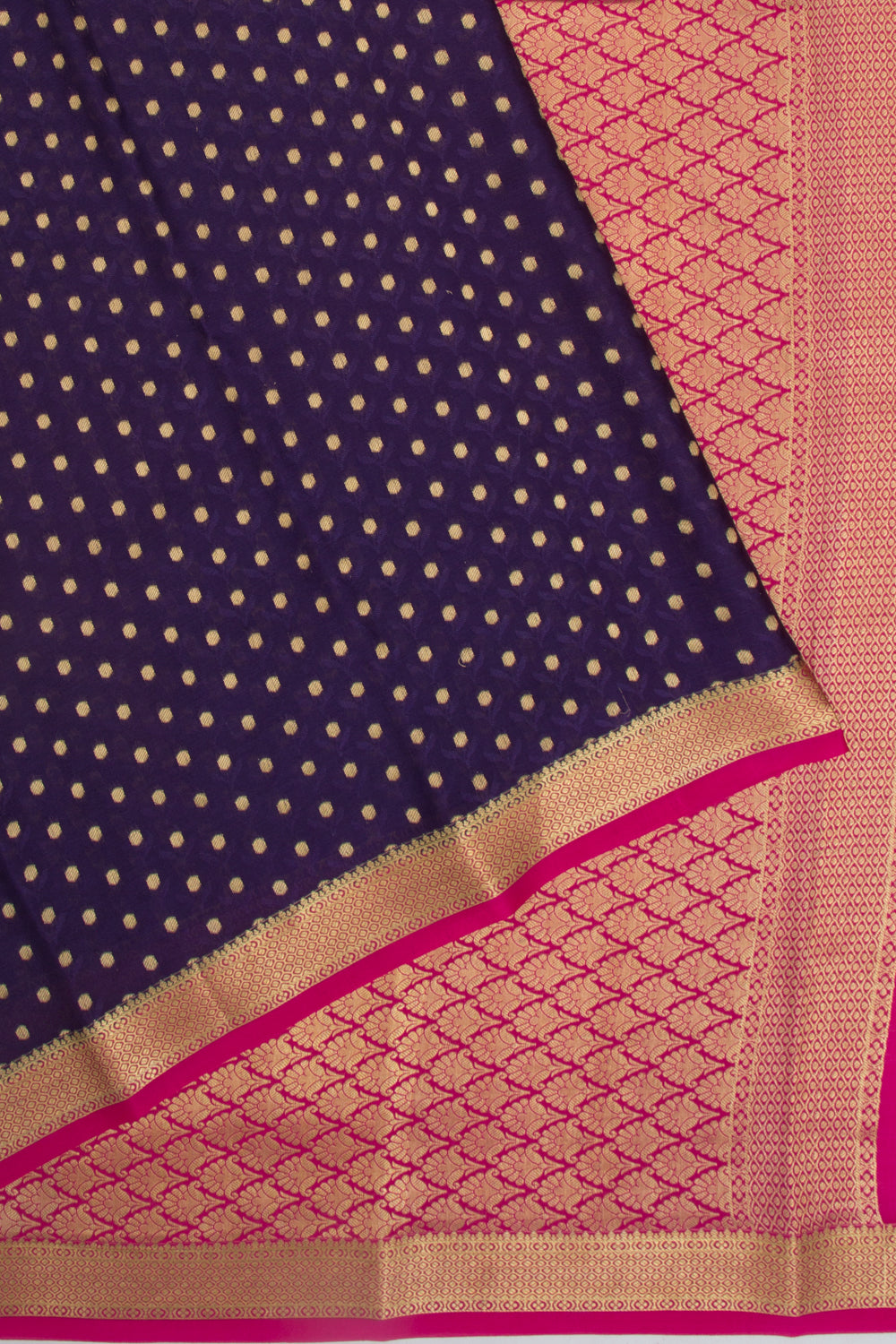 Binny Silk Jacquard And Butta Dark Blue Saree