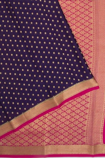 Binny Silk Jacquard And Butta Dark Blue Saree