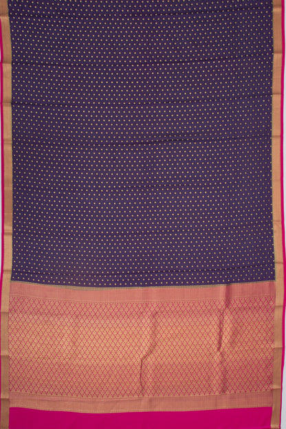 Binny Silk Jacquard And Butta Dark Blue Saree