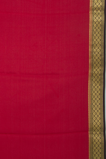 Binny Silk Plain Maroon Saree