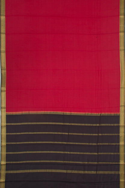 Binny Silk Plain Maroon Saree