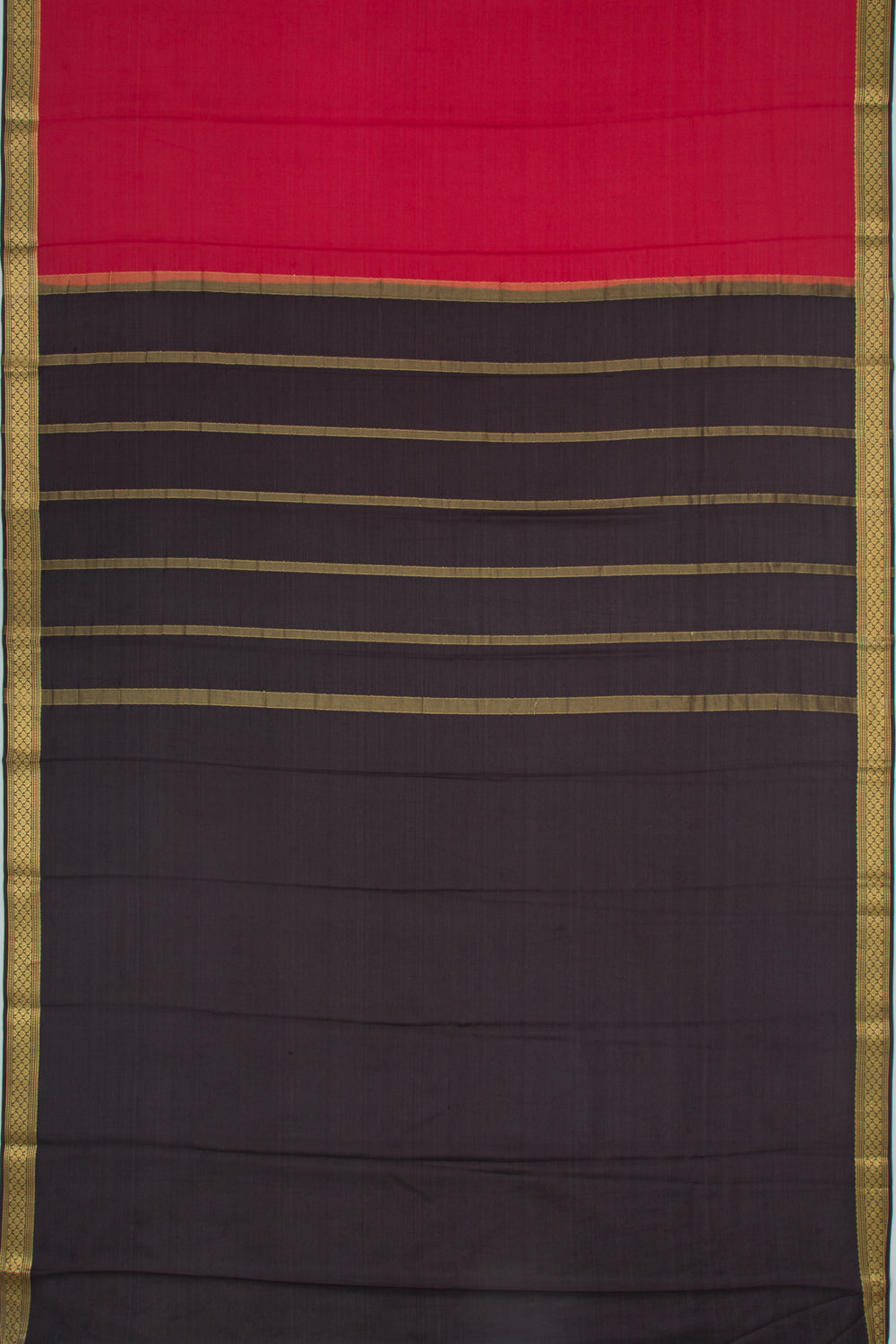 Binny Silk Plain Maroon Saree