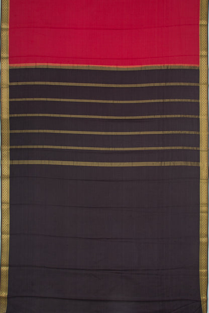 Binny Silk Plain Maroon Saree