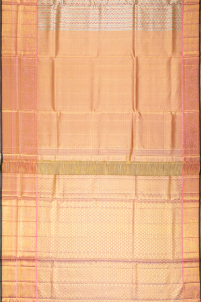 Kanchipuram Silk Tissue Brocade Gold Saree