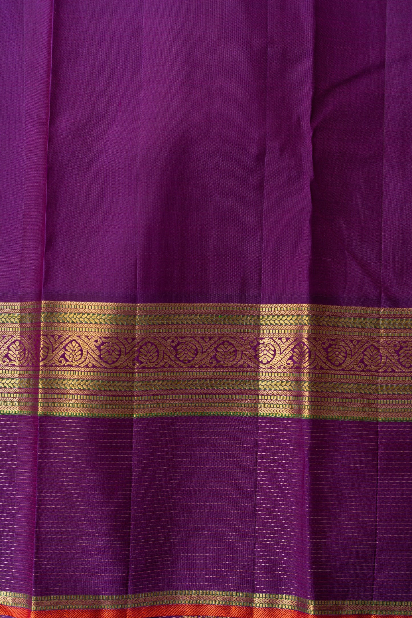 Kanchipuram Silk Brocade Green Saree With Rakhi and Gift Box