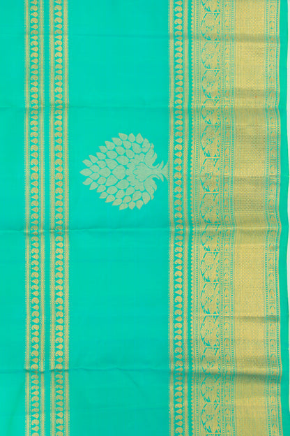 Kanchipuram Silk Brocade Sea Green Saree