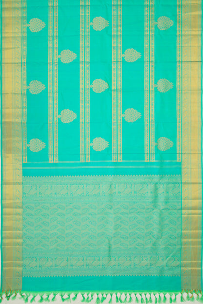 Kanchipuram Silk Brocade Sea Green Saree