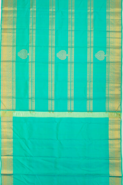 Kanchipuram Silk Brocade Sea Green Saree