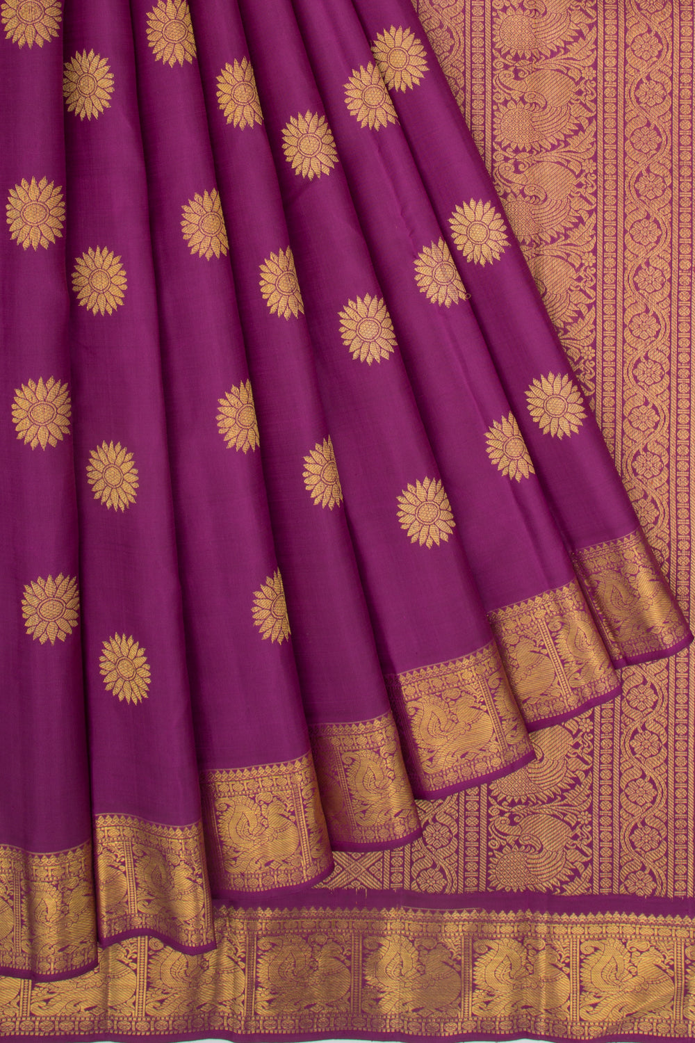 Kanchipuram Silk Butta Purple Saree