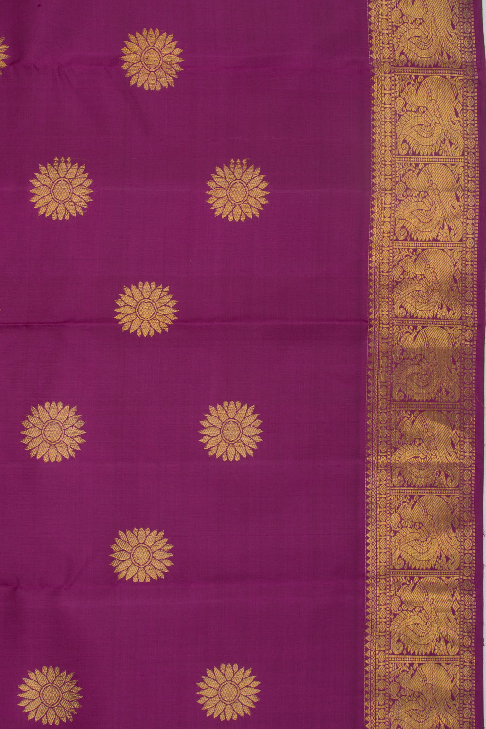 Kanchipuram Silk Butta Purple Saree