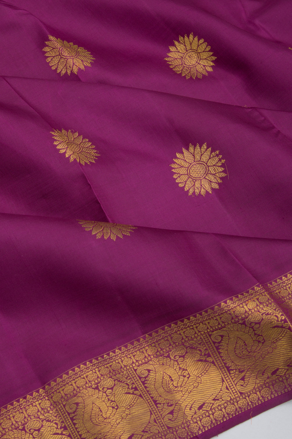 Kanchipuram Silk Butta Purple Saree