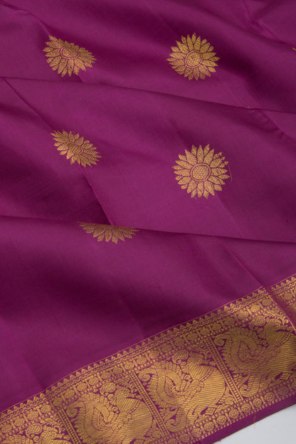 Kanchipuram Silk Butta Purple Saree