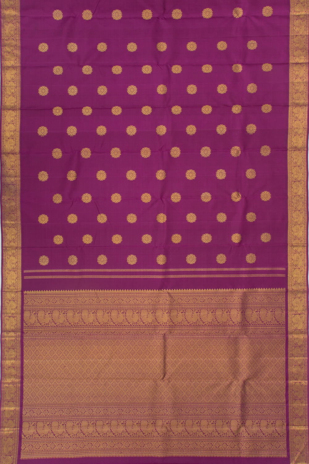 Kanchipuram Silk Butta Purple Saree