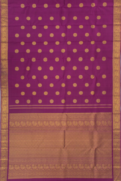 Kanchipuram Silk Butta Purple Saree