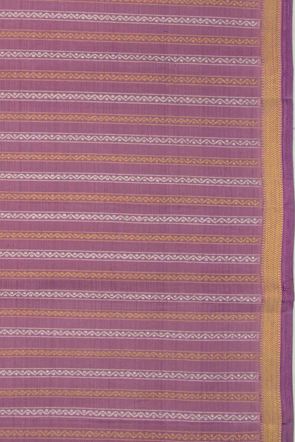 Kanchipuram Silk Vertical Lines Purple Saree