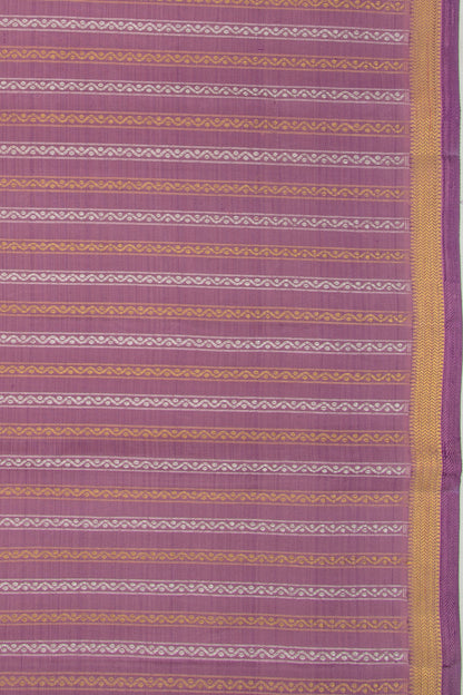 Kanchipuram Silk Vertical Lines Purple Saree