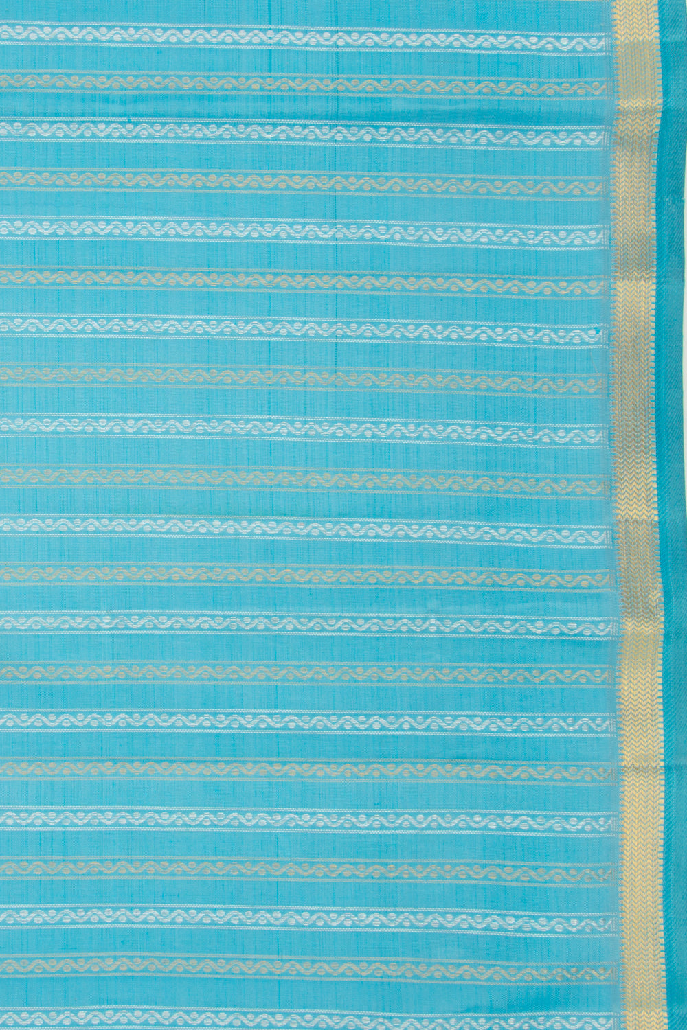 Kanchipuram Silk Vertical Lines Sky Blue Saree