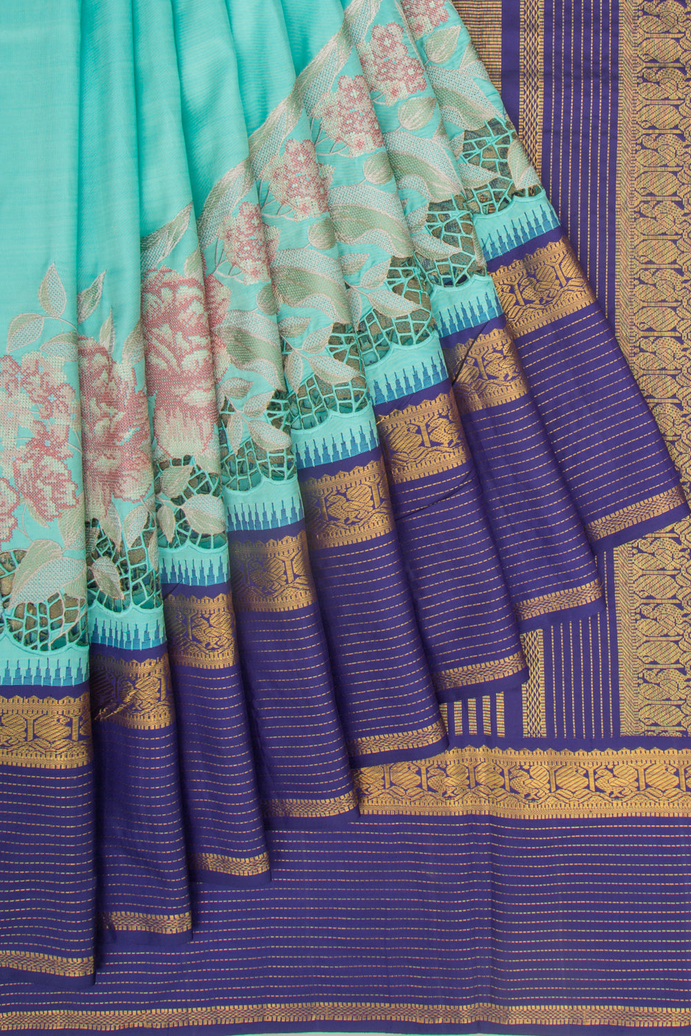 Kanchipuram Silk Sky Blue Saree