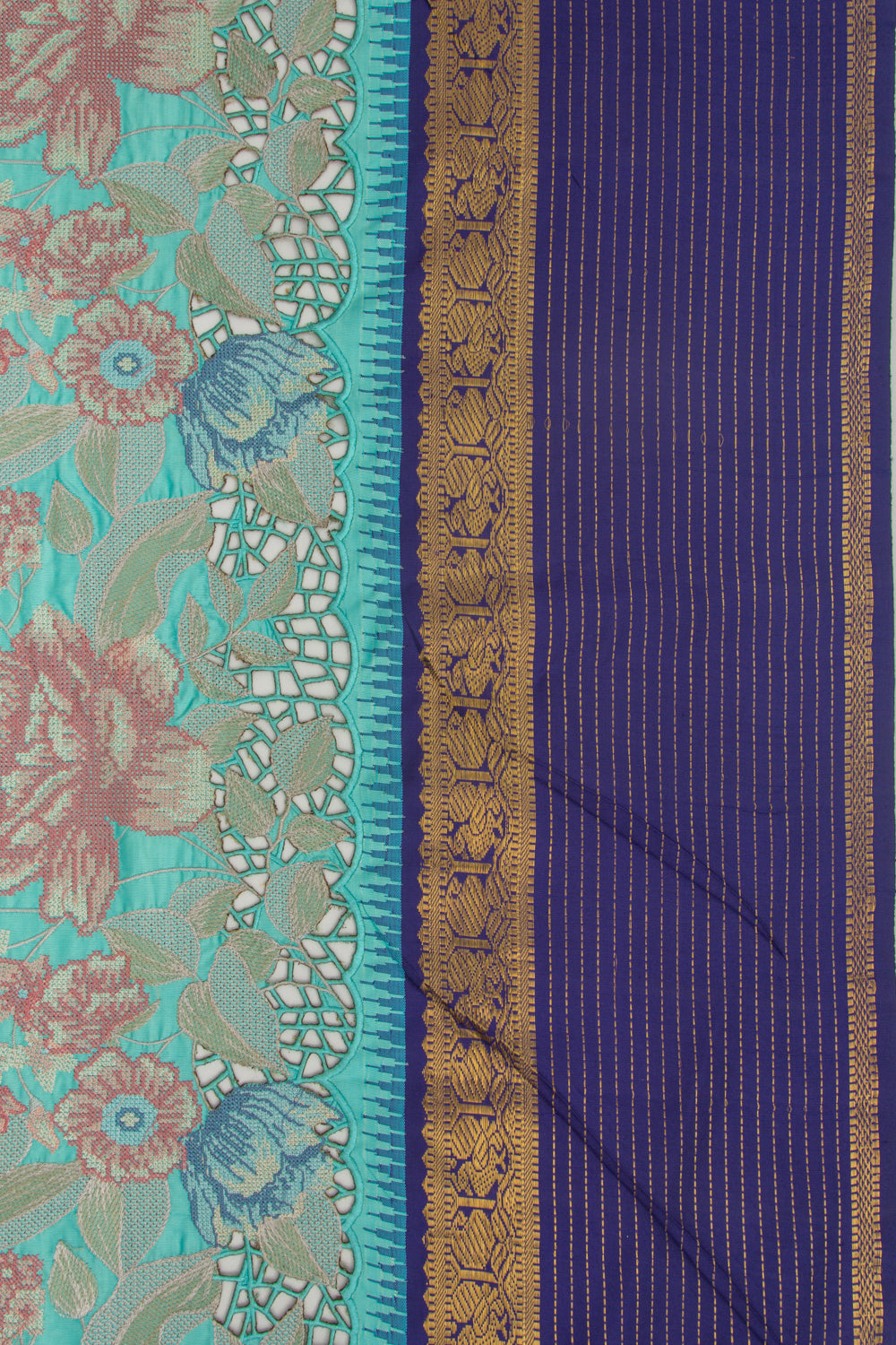 Kanchipuram Silk Sky Blue Saree