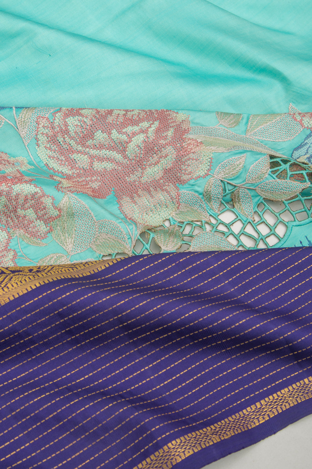 Kanchipuram Silk Sky Blue Saree