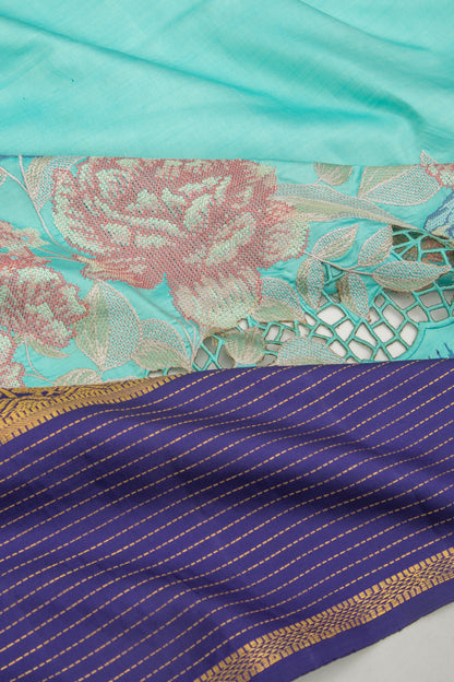 Kanchipuram Silk Sky Blue Saree