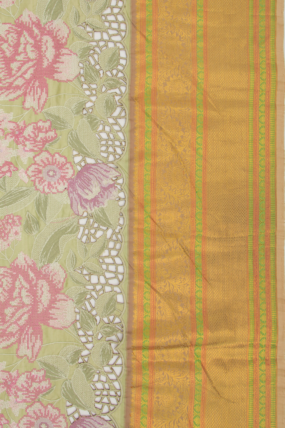 Kanchipuram Silk Butta Pista Green Saree
