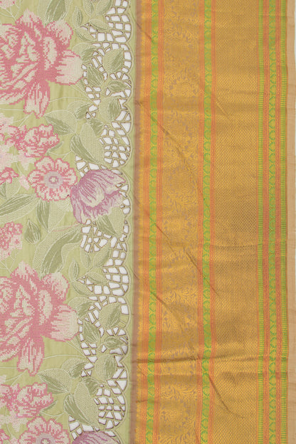 Kanchipuram Silk Butta Pista Green Saree