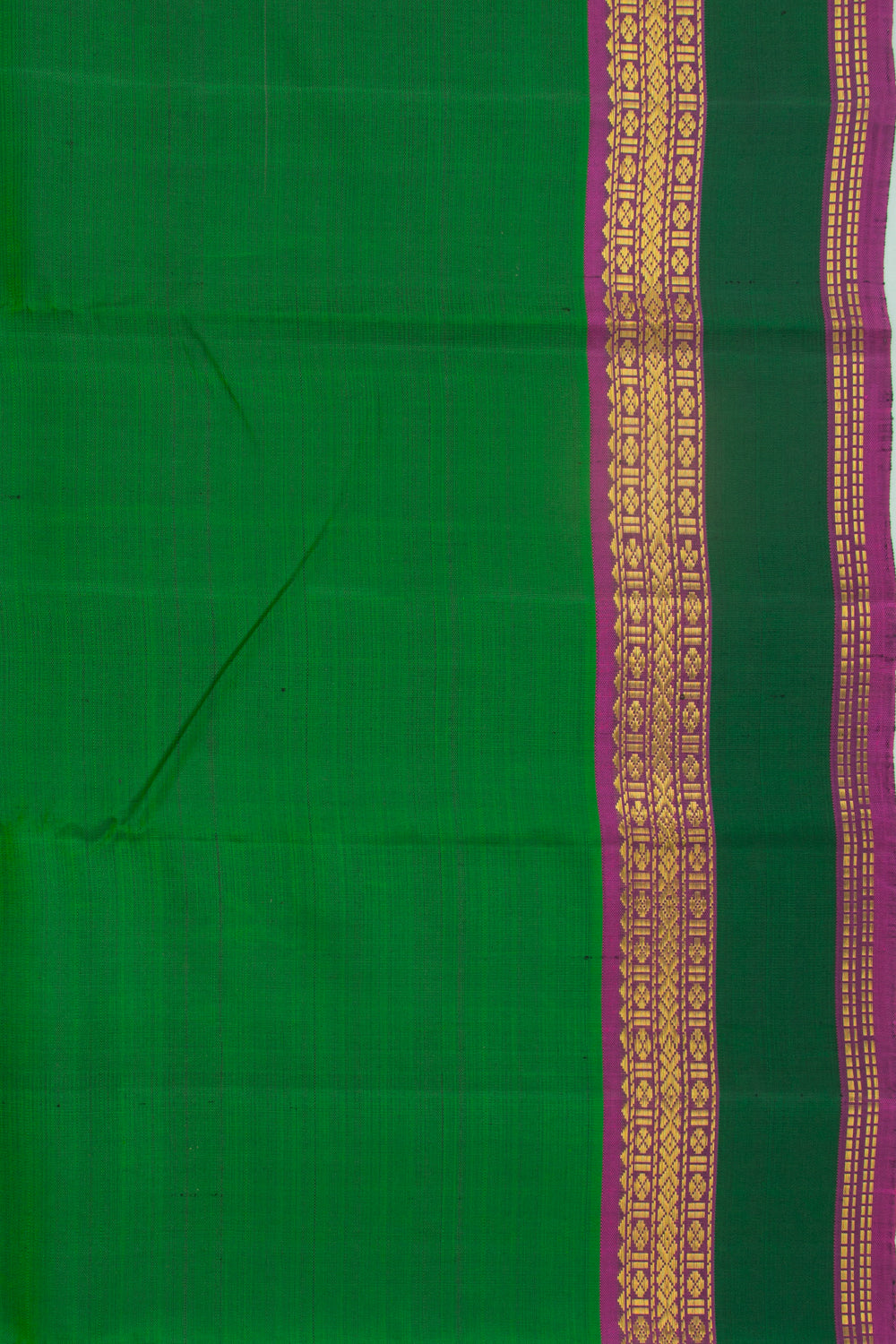 Kanchipuram Silk Plain Green Saree