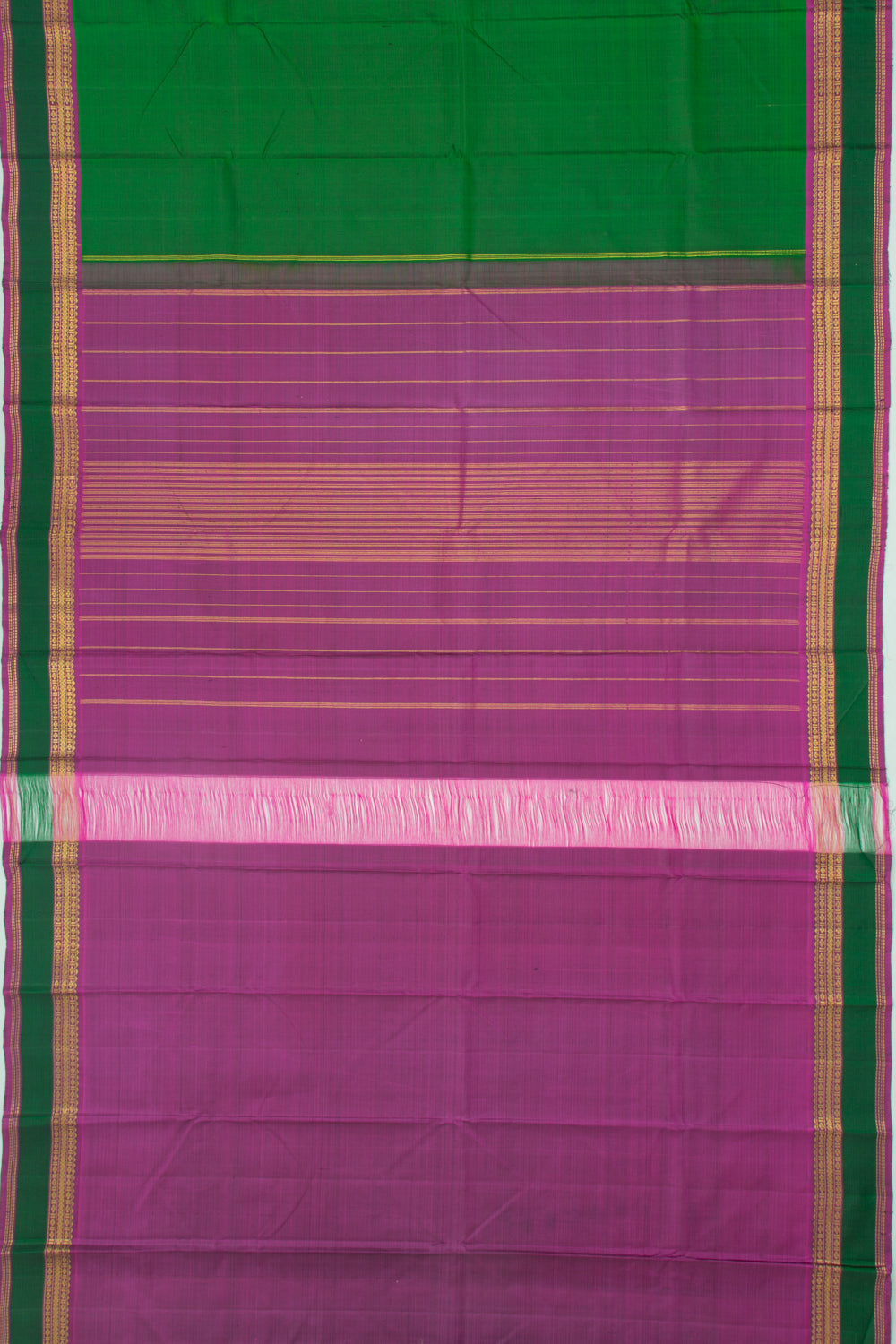 Kanchipuram Silk Plain Green Saree