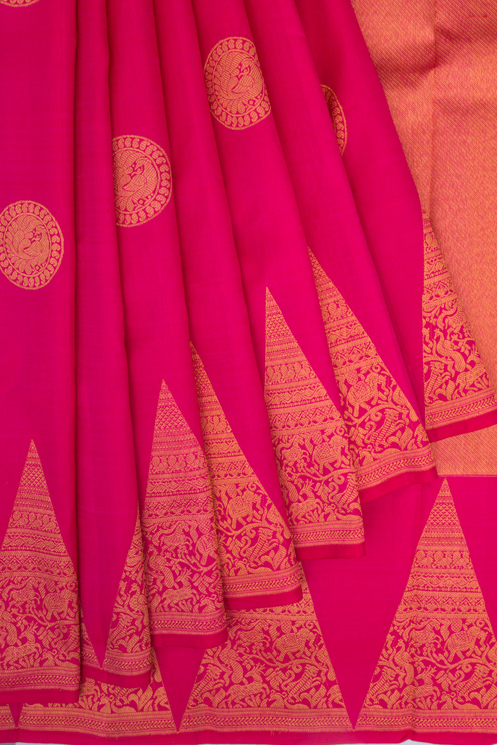 Kanchipuram Silk Butta Pink Saree