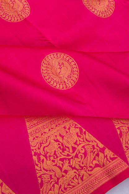 Kanchipuram Silk Butta Pink Saree