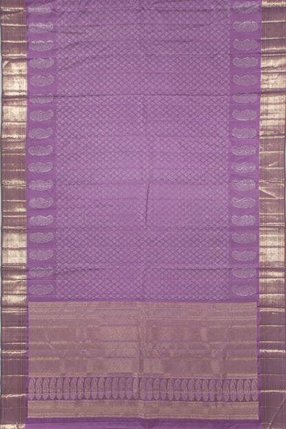 Kanchipuram Silk Tissue Brocade Violet Saree