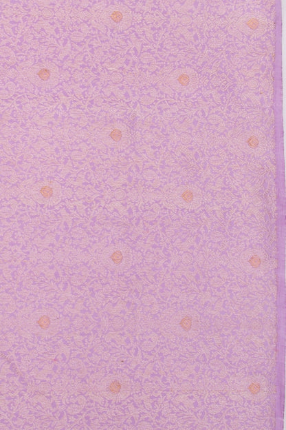 Kanchipuram Silk Vanasingaram Jaal Violet Saree