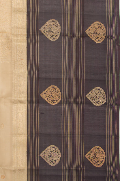 Kanchipuram Silk Butta Cream Saree