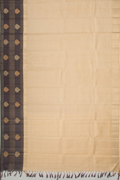 Kanchipuram Silk Butta Cream Saree
