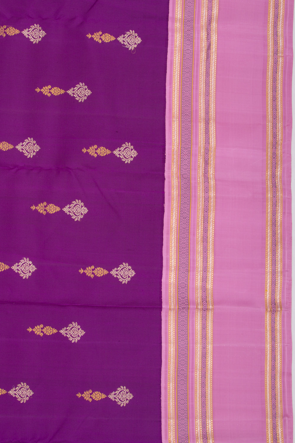 Kanchipuram Silk Butta Purple Saree