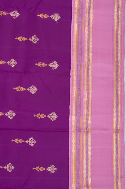 Kanchipuram Silk Butta Purple Saree