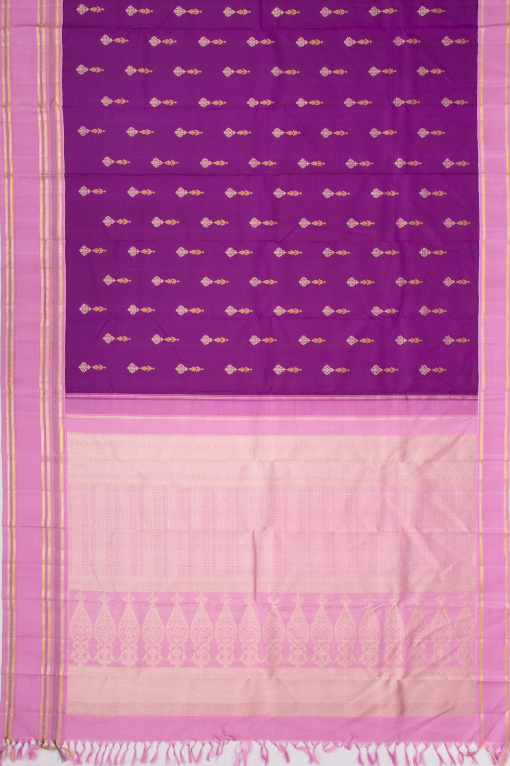 Kanchipuram Silk Butta Purple Saree